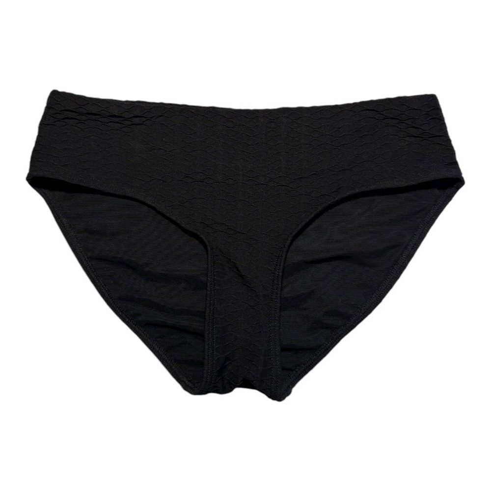 Sea Level Swim Black Textured High Waist Bikini Bottoms Size‎ 4 NWOT
